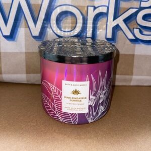 Pink pineapple sunrise candle